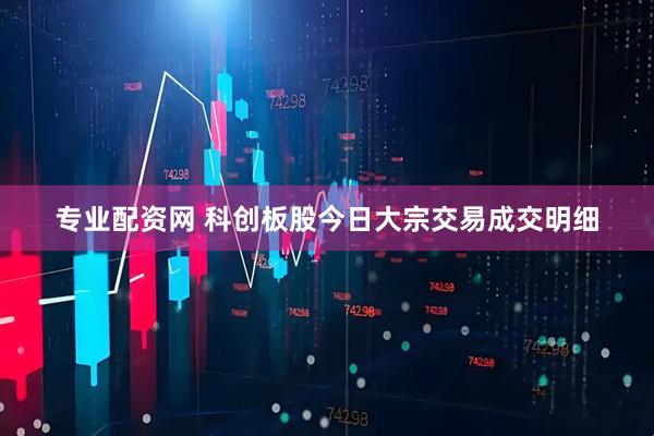 专业配资网 科创板股今日大宗交易成交明细