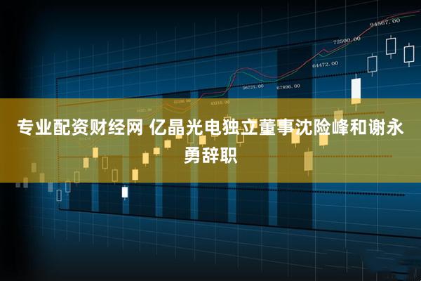 专业配资财经网 亿晶光电独立董事沈险峰和谢永勇辞职